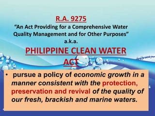wastewater in tagalog|Republic Act No. 9275 .